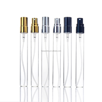 Flacon pulvérisateur de voyage de luxe 2/3/5/10 ml transparent, or, argent, pour échantillon de parfum, tube testeur de Cologne, mini flacon de parfum en verre
