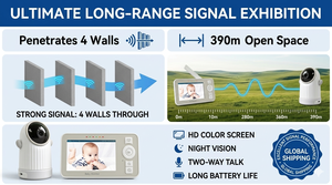 กล้องวงจรปิดสำหรับเด็ก KT412T หน้าจอ IPS 4 นิ้ว พร้อม WiFi แบตเตอรี่แบบชาร์จได้ 3000mAh ระยะเชื่อมต่อ 1000 ฟุต รองรับ Tuya Smart Life - Product Image 6