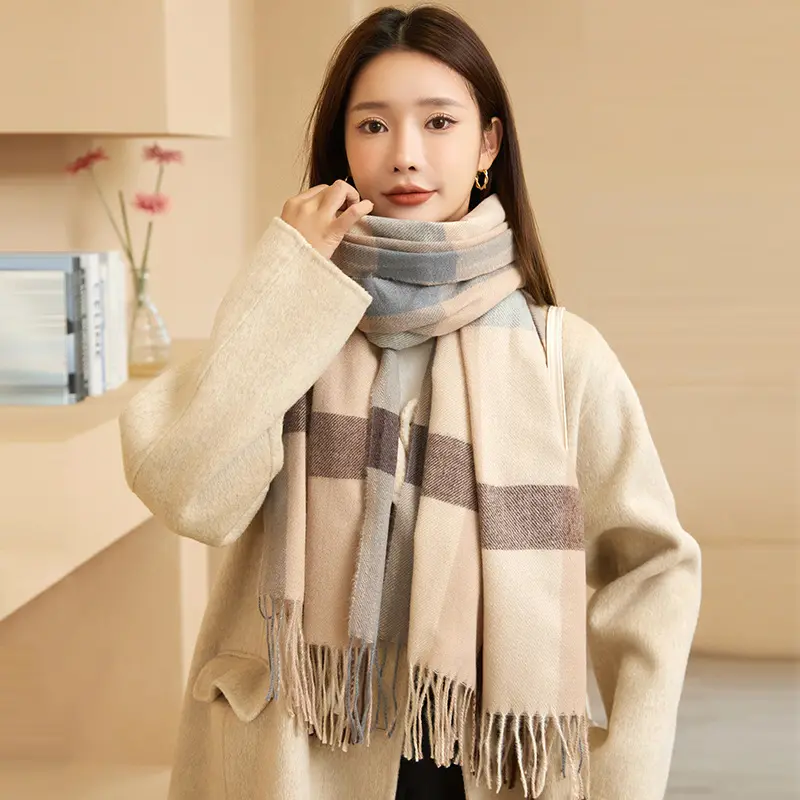 Écharpe longue d'hiver Femmes Hommes Automne Chaud Cachemire Châle Wraps Lady Fashion Tassel Scarves