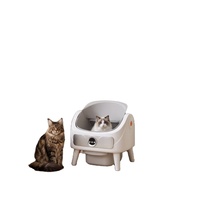 Bac à litière automatique pour chat contrôlé par application, construction en métal et plastique, design semi-ouvert, certifié pour l'Amérique du Nord, fabriqué en Chine