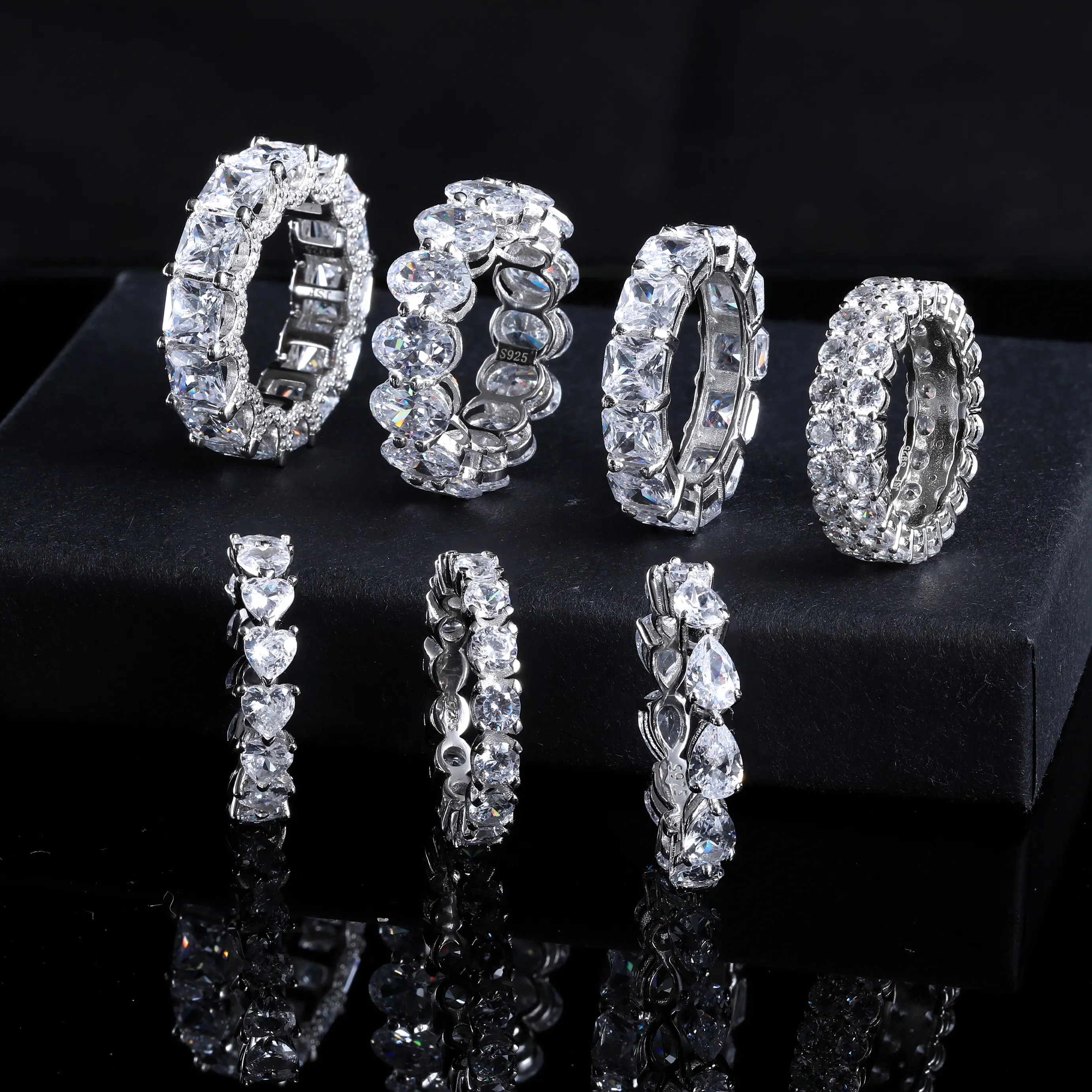 Luster jewellery 14kt real gold customized wedding band GRA VVS engagement moissanite diamond rings for mens