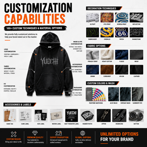 Felpa con Cappuccio Nera da <span class=keywords><strong>Uomo</strong></span> Streetwear di Alta Qualità, Personalizzata, in Cotone, Oversize, Vestibilità Ampia, con Grafica, Stile Casual e Designer - Product Image 5