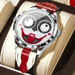 นาฬิกาข้อมือผู้ชาย Joker Funny กันน้ำ เรืองแสง สายหนัง นาฬิกาควอตซ์ - Product Image 2
