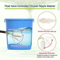 Système d'abreuvement automatique pour poulets de basse-cour QA DIY : Ensemble complet de gobelets suspendus avec tuyauterie pour volailles