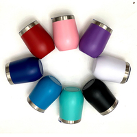 Tasse à gobelet isolée en acier inoxydable de 12oz avec couvercle en paille écologique Tasse à café et à vin de 12oz avec logo personnalisé Tasses en métal Style de revêtement