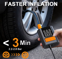 Pompe à air électrique numérique portable 12V pour gonflage de pneus de voiture, vélo, ballon de football, vélo électrique, matériau ABS, 150 psi