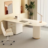 Escritorio de ordenador ligero extensible moderno de lujo para oficina de consulta de salón de belleza en casa
