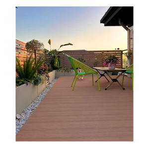 <span class=keywords><strong>Plancher</strong></span> composite <span class=keywords><strong>bois</strong></span>-plastique PE WPC, revêtement de terrasse imperméable et antidérapant, dalles composites extérieures de grande taille - Product Image 1