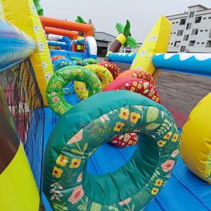 Combo de tobogán de gorila seco y húmedo comercial al aire libre, casa de rebote inflable para niños, carrera de obstáculos inflable para adultos - Product Image 3