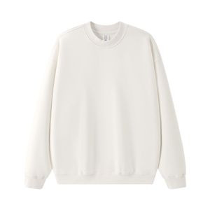 Fabricants de vêtements personnalisés 350 grammes Polyester coton coupe surdimensionnée à manches longues col rond sweat pour l'automne/hiver - Product Image 6