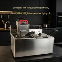 Système de filtration d'huile de friture mobile en acier inoxydable pour hôtels, cafés, boulangeries et services de restauration