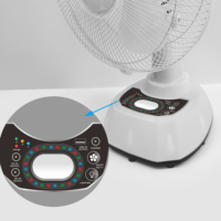 Ventilateur solaire AC/DC de 12 pouces avec lampe anti-moustiques, batterie au lithium amovible de 6600 mAh, ventilateur de table solaire portable avec sortie USB