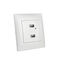 Prise murale électrique standard européenne avec double port de charge USB 2.1A, auto-test, installation facile, prise PC et prises électriques