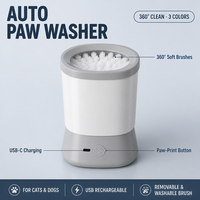 Lave-pattes électrique automatique de luxe LOVEPET – Nettoyeur intelligent pour pattes de chien, en forme de tasse, pour salle de bain intérieure, en PP, pour toilettage et nettoyage
