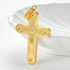 สร้อยคอจี้รูปกางเขน ดีไซน์ไม่ซ้ำใคร สำหรับผู้หญิงและผู้ชาย ทำจากสแตนเลส สีทอง/สีเงิน แฟชั่นเครื่องประดับสำหรับสวมใส่ทุกวัน หรือในงานปาร์ตี้ - Product Image 4