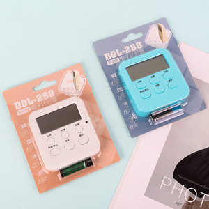 Minuteur de cuisine numérique LCD à commande tactile, compte à rebours de 60 minutes, design carré en plastique, pour la cuisson, la pâtisserie, la gestion du temps d'étude - Product Image 4