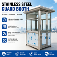 XGY Poste de Sécurité Portable, Cabine Préfabriquée en Acier Inoxydable, Poste de Garde Mobile, Cabine de Contrôle d'Accès, Cabine de Parking pour Extérieur