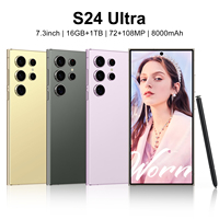 Smartphone 5G S24 Ultra version mondiale, 16 Go + 1 To, téléphone portable Android avec écran de 7 pouces, téléphone mobile de jeu 5G original