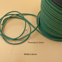 Corde en daim coréen de 3mm Cordon plat en similicuir tressé décoratif pour le bricolage de colliers et de bijoux.
