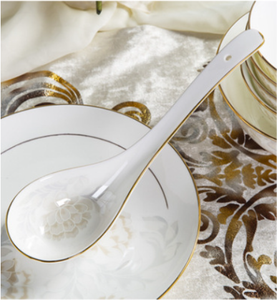 Service de table personnalisé en porcelaine fine à motif floral, 60 pièces, assiettes et bols, vente en gros - Product Image 5