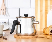 Casserole sifflante en acier inoxydable avec couvercle, vente chaude d'usine, 1,0 l, 1,5 l, 2 l
