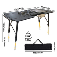 Table pliante multifonctionnelle extensible portable Feistel personnalisable à 4 unités IGT pour le camping en plein air