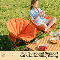 Chaise pliante légère et durable avec assise rembourrée, coque matelassée, poche latérale en maille, portable pour camping, plage, parc – Vente directe usine