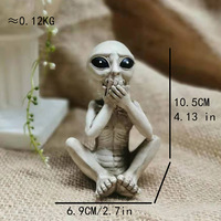 Ornements d'extérieur en forme d'extraterrestres, statue en résine pour jardin, figurine, décoration de maison, cadeau, décoration de jardin, miniatures d'extérieur