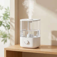 Nouveau design, humidificateur d'air ultrasonique à brume froide 4L, électrique, à remplissage par le haut, avec aromathérapie et bouton de commande, pour la maison, la chambre et le bureau