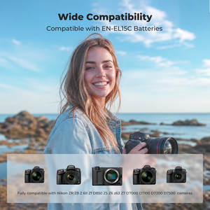 แบตเตอรี่กล้อง K&F Concept สำหรับ <span class=keywords><strong>Nikon</strong></span> ชุด 3 ก้อน 2520mAh EN-EL15 พร้อมที่ชาร์จเร็ว ชุดแบตเตอรี่กล้องดิจิตอลแบบชาร์จซ้ำได้ - Product Image 4