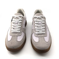 Chaussure en cuir véritable suédé gris foncé, design original de marque, tendance rétro printemps, respirante, légère et résistante à l'usure
