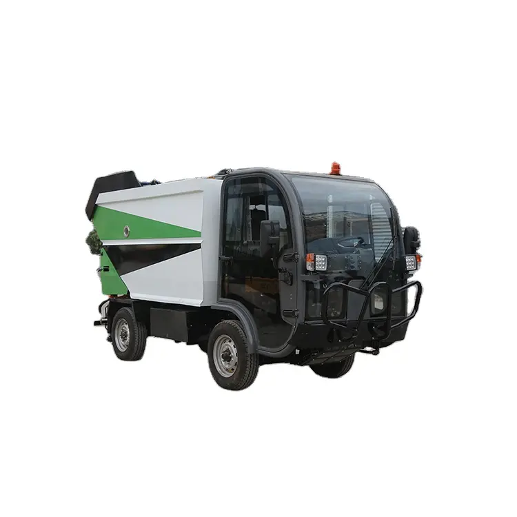 KEYU 리프팅 능력 260kg 리어 로더 주방 건너 뛰기 쓰레기 트럭 전기 쓰레기 수거 트럭