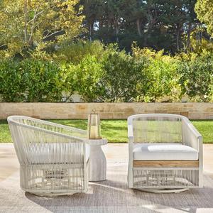 Ensemble de canapés de jardin haut de gamme en alliage d'aluminium de luxe, mobilier d'extérieur pour hôtel, patio, villa, jardin, avec chaises en corde tressée - Product Image 2