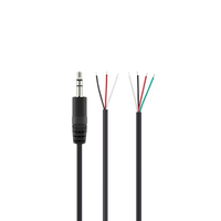 Câble audio AUX jack mâle mono TRS TRRS plaqué or 2,5 mm 3,5 mm à angle droit stéréo personnalisé