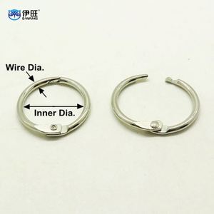 Nickel Plated Hinged Binding Rings Loose <b>Leaf</b> Binder Rings for Notebook - Product Image 3