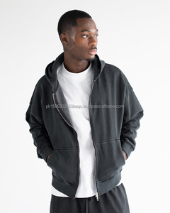 Top vente entièrement personnalisé plaine hommes sweats à capuche zippés 100% coton/Polyester impression numérique respirant hiver chaud - Product Image 3