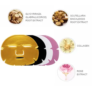 Fornitore di maschere per il viso OEM beauty spa sbiancamento mascarillasl produttore di cura della pelle maschera facciale idratante idro collagene oro 24k