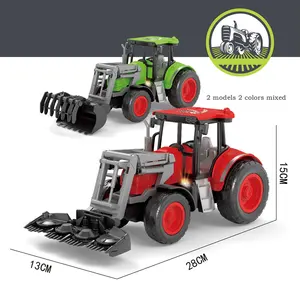 Hochwertige luxus-landwirtschaftliche Fahrzeuge Spielzeug Farmer'S-Tier-Transport-Auflieger Feld-Erntemaschine Gabelstapler Fernbedienung Landwirtschaft-Lkw