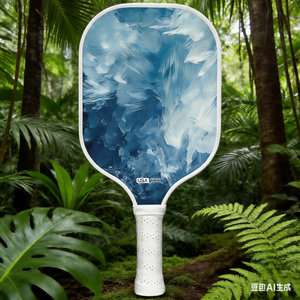 Raquette de pickleball WHITE POKER KING - T700 en fibre de carbone brute avec noyau en nid d'abeille, surface texturée rugueuse GEN3 pour le divertissement - Product Image 1