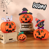 Linterna de Papel con Forma de Calabaza para Decoración Colgante del Festival de los Fantasmas de Halloween, Adorno para el Hogar, Bar, Cafetería, Fiesta