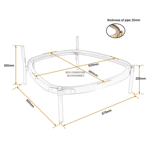 El Embajador <span class=keywords><strong>Especial</strong></span> Solicitó Piezas de Muebles Hechas a Medida, Base de Metal Moderna Negra, Piezas de Sofá Individual - Product Image 4