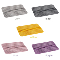 Tapis de drainage rectangulaire en silicone antidérapant, résistant aux hautes températures, écologique, multi-usages pour la cuisine et la vaisselle à la maison