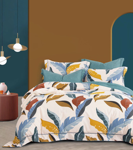 Nouveaux ensembles de housses de couette en coton imprimé, literie en coton imprimé, draps de lit, ensembles de draps ajustés avec taie d'oreiller - Product Image 1