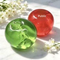 High-Looks Malty Apple Squeeze Toy Slow-Rebound Anti-Stress Gadget de décompression transparent infusé à l'huile de noix de coco pour