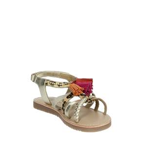 Sandalias Planas Gioseppo con Estampado de Leopardo Dorado y Borlas para Mujer - Product Image 5