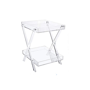 Table à dîner pliable en acrylique, écologique, recyclable, plateau transparent, petite table, gain de place, repas, collation, café, facile - Product Image 1