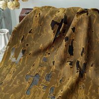 Tissu jacquard semi-transparent à texture abstraite, tissu décoratif vintage pour jupe et manteau