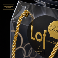 Prix de gros, emballage cadeau transparent, sac cadeau, sac de shopping transparent, boîtes en plastique pour la vente au détail