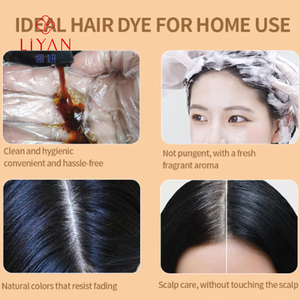 Crème colorante et shampoing capillaire 3-en-1 à base de plantes, teinture permanente de qualité supérieure à l'huile d'argan, couleurs brun clair, rouge, noir, <span class=keywords><strong>chocolat</strong></span>, en stock OEM - Product Image 6