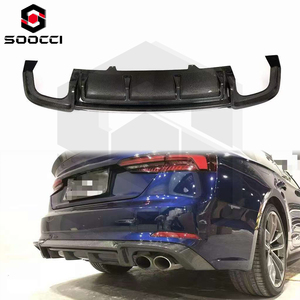 Diffusore posteriore in fibra di carbonio stile ABT per <span class=keywords><strong>Audi</strong></span> S5 B9 <span class=keywords><strong>A5</strong></span> Sport SLINE <span class=keywords><strong>paraurti</strong></span> posteriore Splitter labbro Kit corpo Spoiler 2017-2019 - Product Image 1